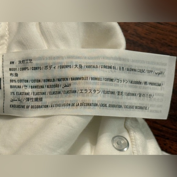 ABERCROMBIE and FITCH Jeans Women 34/18R 90s Straight High Rise Curve Love White - Picture 8 of 10